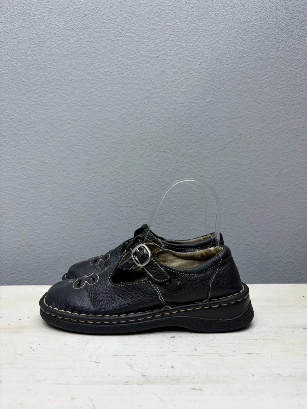 Thom Mcan Black Leather Mary Jane Shoes Size 3 girls